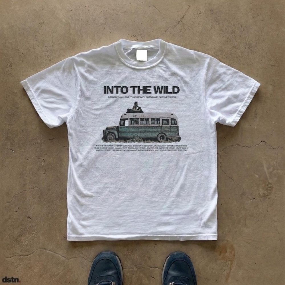 Into The Wild Graphic T-Shirt Retro Adventure Movie Art Tee